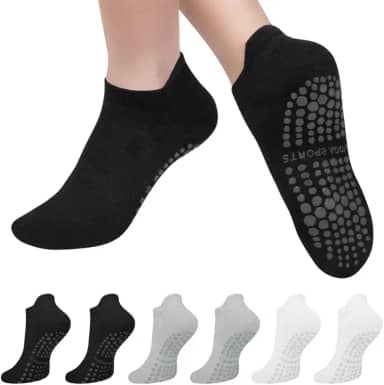 Kit 3 Par Meia Masculina Soquete Antiderrapante Premium Confortável Leve Verão Yoga Pilates Hidroginástica