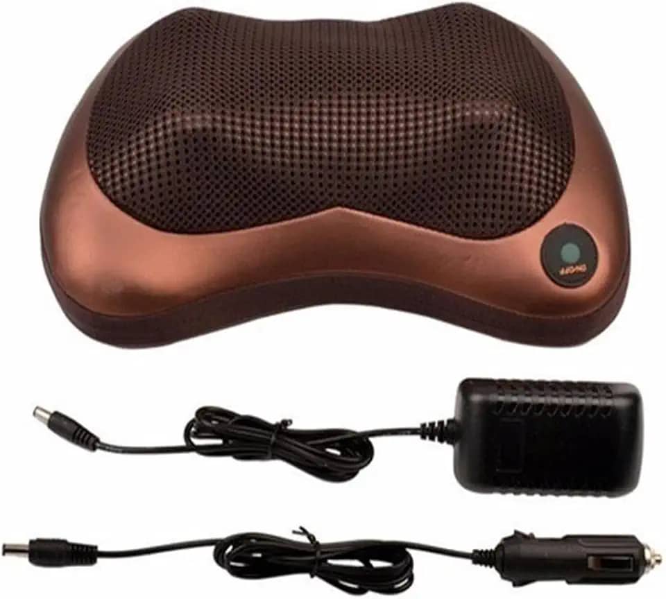 Almofada Encosto Massageador Movimentos Shiatsu Lombar Infravermelho Pescoço Veicular