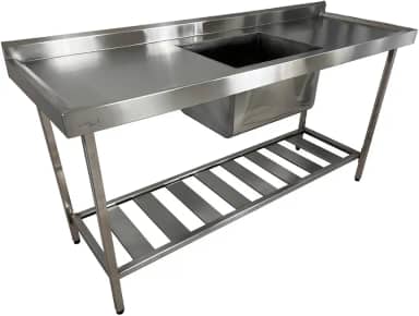 Pia Industrial Aço Inox 150cm X 60cm X 90cm + Cuba 50x40x30