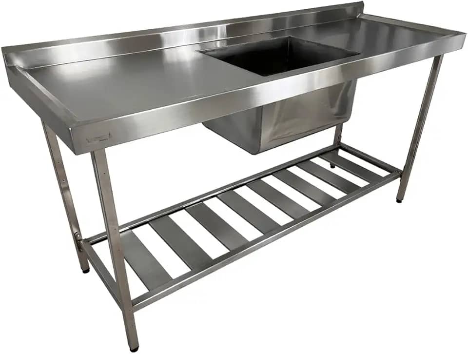 Pia Industrial Aço Inox 150cm X 60cm X 90cm + Cuba 50x40x30