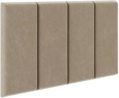 Cabeceira Cama Box 100x45 Solteiro Bege Ane