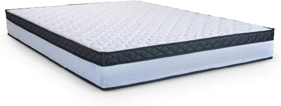 Colchão Casal Molas Ensacadas 138x188x22cm Dunas Branco/Preto