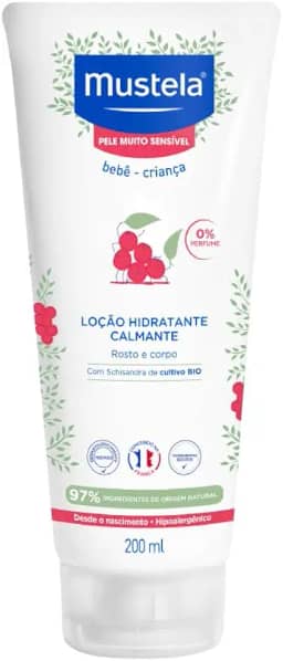 Mustela Hidratante Calmante 200Ml - Creme Infantil Sem Fragrância Para Pele Muito Sensível E Sensibilizada Com 97% De Ingredientes De Origem Natural - Bebê E Criança