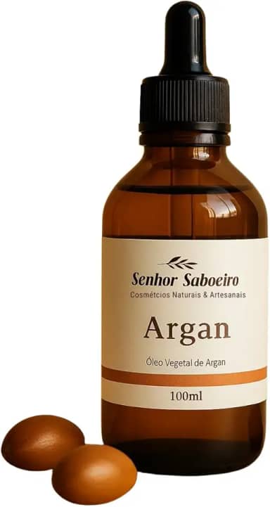 Óleo de Argan Puro Prensado à Frio Senhor Saboeiro para Uso Cosmético 100mL
