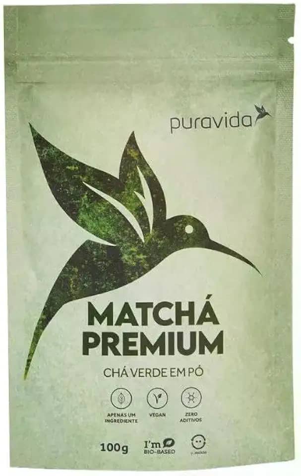 Matchá Premium Chá Vegano 100g em Pó - Puravida
