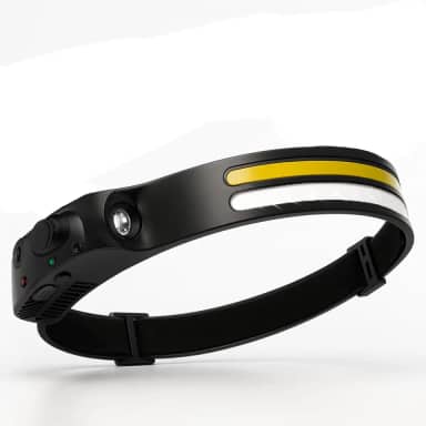 Lanterna de Cabeça LED Recarregável USB, 6 Modos de Luz Branca Fria e Quente – Super Potente com Fita Ajustável para Camping, Pesca, Trilha, Corrida Noturna, Mecânica e Uso Profissional