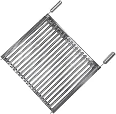 Grelha Argentina Parrilla Inox para Churrasco, 30x50cm, com Coletor de Gordura, Estrutura Reforçada