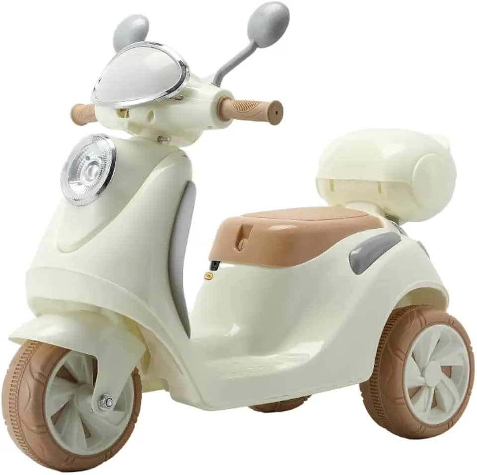 Bang Toys Moto Elétrica Infantil Scooter Bella T3 6v Bege