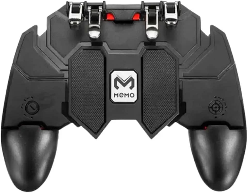 Controle de Jogo para Celular, Gamepad com 4 Gatilhos, Design Ergonômico, Preto