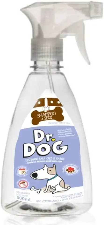 Banho a seco para Cachorros Filhotes, Gatos 500ml hipoalergênico, limpa patinhas, higienizador neutraliza odor pet