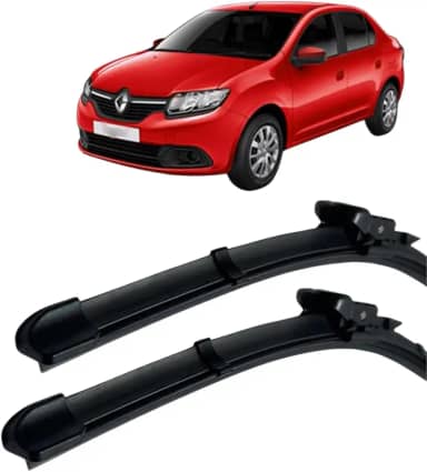Palhetas Limpador de Para-brisa em Silicone Tiger Auto para Logan e Sandero 2014 a 2023 Encaixe Específico Alta Durabilidade Silenciosa (Par)