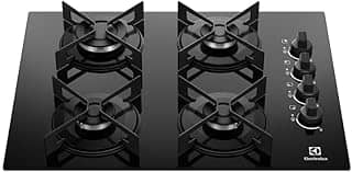 Electrolux Cooktop 4 Bocas a Gás Electrolux Mesa de Vidro Efficient Grade de Aço Fosco (KE4GR) Bivolt
