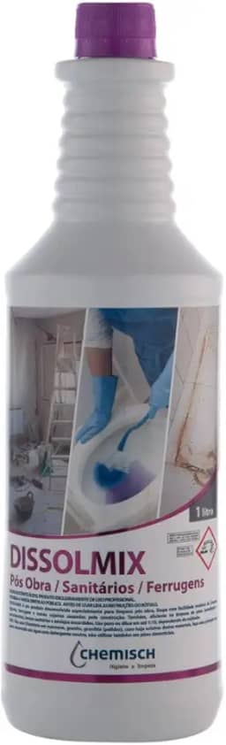 CHEMISCH, Limpador Pós Obra Dissolmix 1L Limpa Rejuntes Encardidos