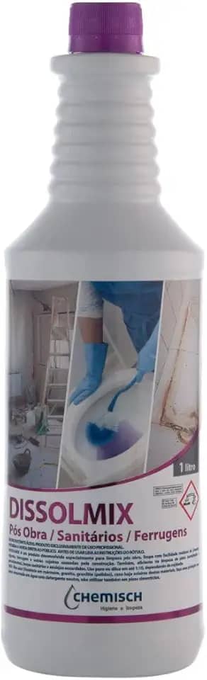 Limpador Pós Obra Dissolmix 1L Limpa Rejuntes Encardidos