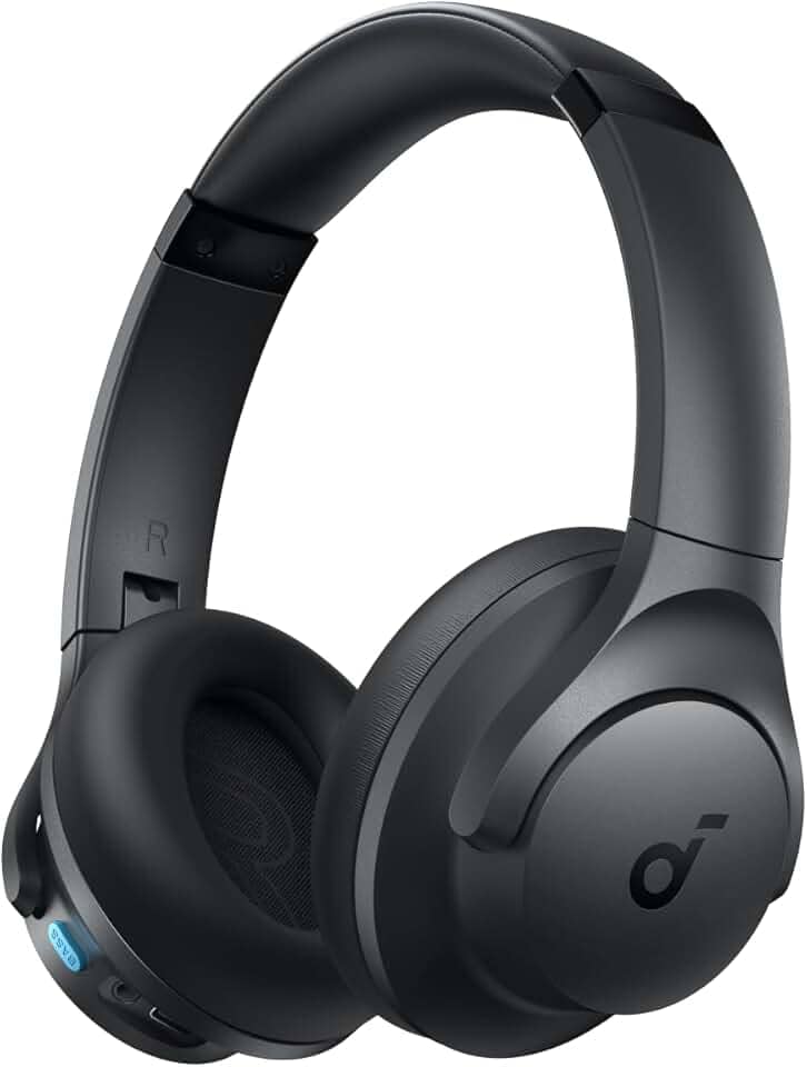 soundcore Q11i da Anker Fone De Ouvido Bluetooth 5.3, Fone Gamer, Headphone Bluetooth Over-Ear, Graves Profundos, 60H Autonomia, Hi-Res Áudio, Almofadas Removíveis, Conexão Multiponto, Preto