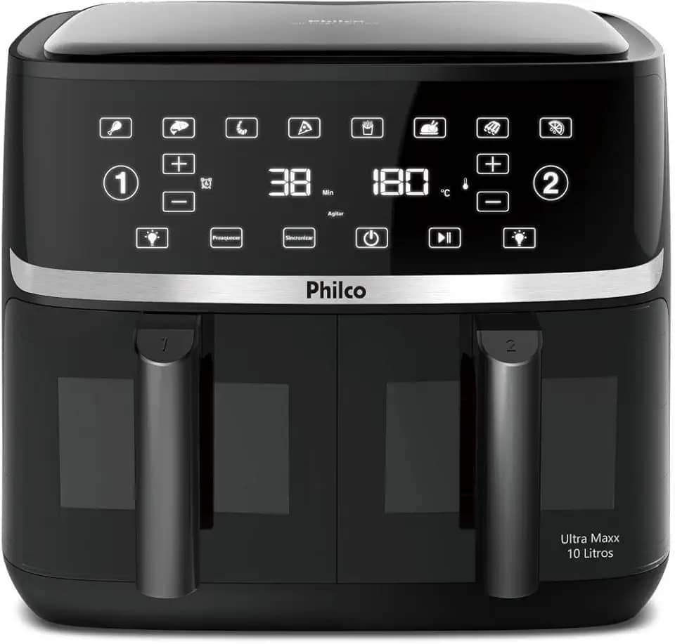 Air Fryer Philco 10L Cesto Duplo 2000W PAF10A 220V
