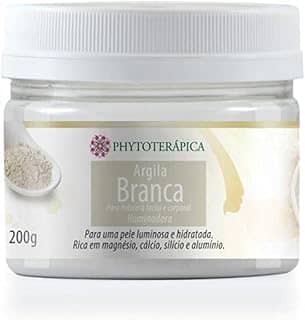 PHYTOTERAPICA - Argila Branca - Aromaterapia - Máscara facial e corporal - Para uma pele iluminada e hidratada, auxilia no estímulo do colágeno e elastina, atenuando rugas e linhas de expressão - 200g