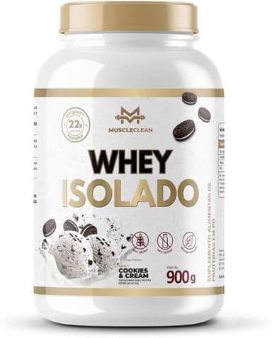 Whey Isolado Muscle Clean Zero Lactose - 900g (Pote, Cookies)
