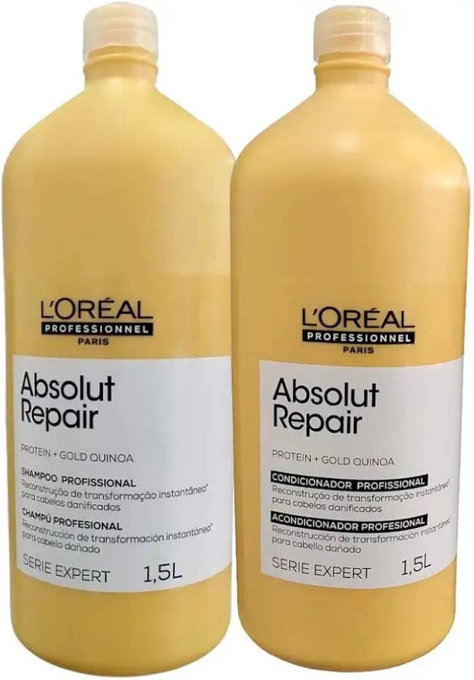 KIT LOREAL ABSOLUT REPAIR GOLD SHAMPOO 1500ML+CONDICIONADOR 1500ML