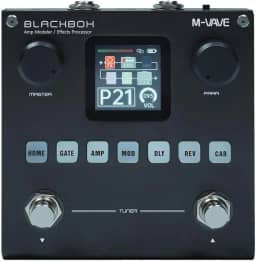 M-VAVE Pedal processador multiefeitos para guitarra, com mais de 80 efeitos embutidos, modelagem de amplificador 44,1 KHz / 24 bits 6 + 1 efeitos simultâneos, bateria recarregável integrada BLACKBOX