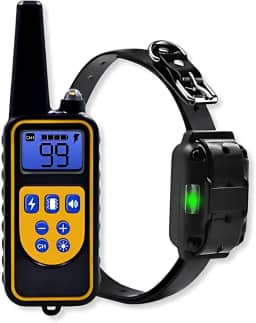 Genérico Coleira de Adestramento Recarregável com Controle Remoto à Prova D'água para Cães de Todos os Portes