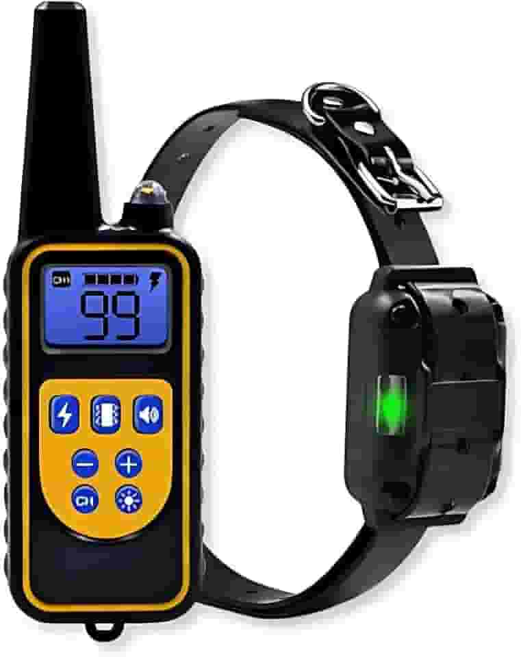 Genérico Coleira de Adestramento Recarregável com Controle Remoto à Prova D'água para Cães de Todos os Portes