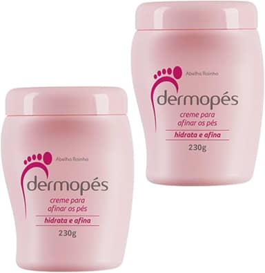 kit 2 Creme Para Afinar Os Pes Hidrata e Afina Dermopes Abelha Rainha