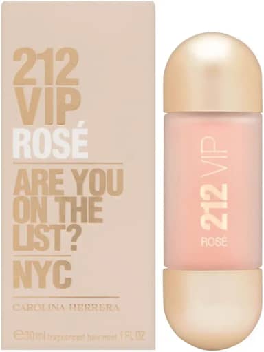 212 Vip Rosé Hair Mist Carolina Herrera - Perfume para Cabelo 30ml, Carolina Herrera