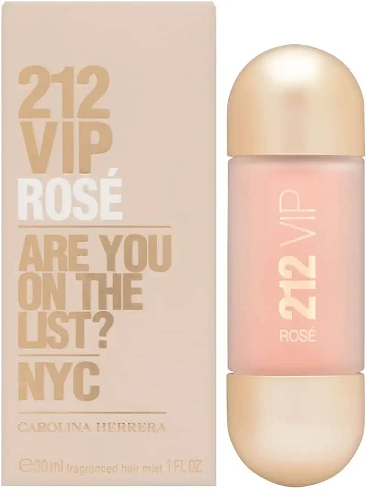 212 Vip Rosé Hair Mist Carolina Herrera - Perfume para Cabelo 30ml, Carolina Herrera