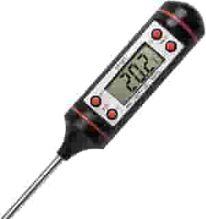 Termômetro Culinário com Espeto Inox – Cozimento Profissional para Carnes, Doces e Líquidos
