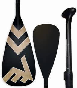 Paddle ajustável de bambu – Remo ajustável de fibra de vidro de carbono VAMO com borda ABS para SUP, SUP Surf ou Paddleboarding