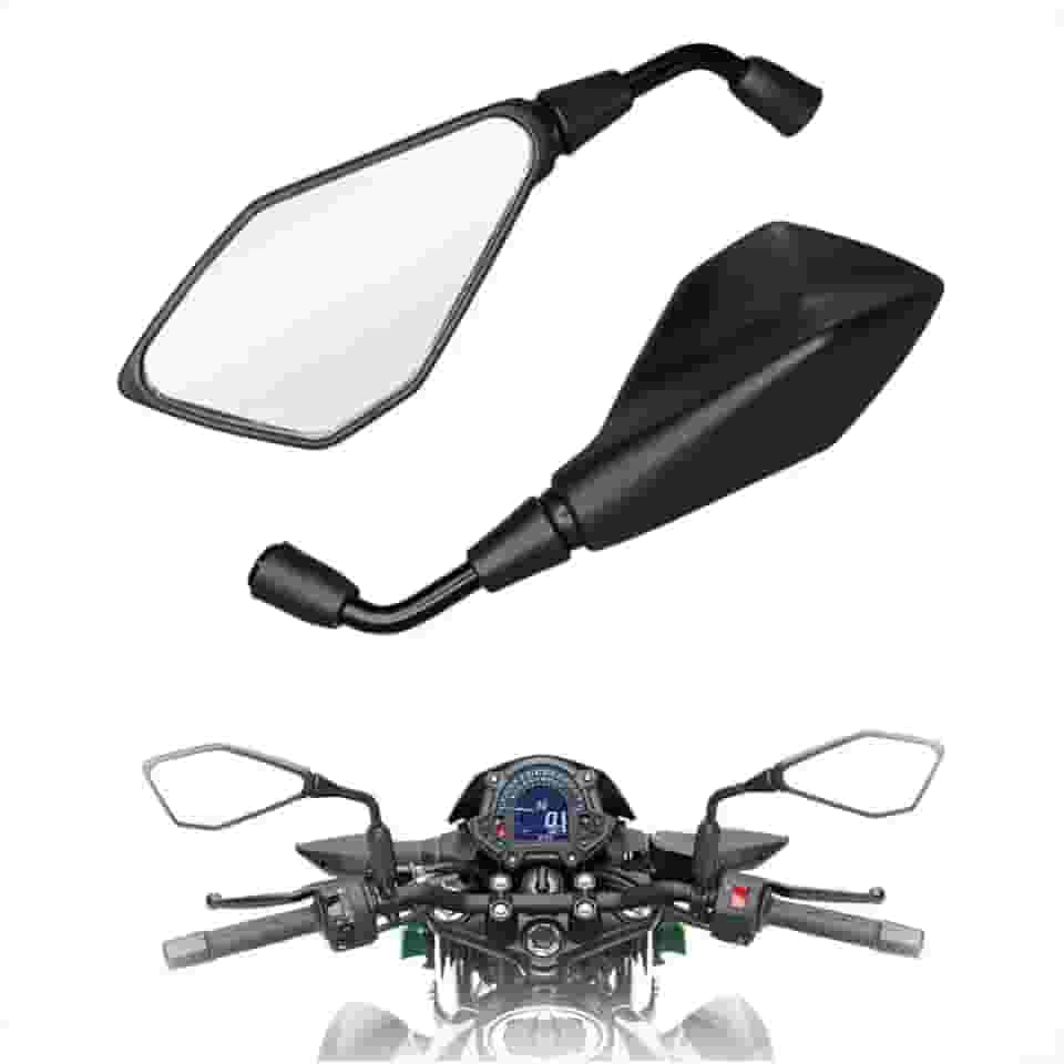 Espelho Retrovisor Esportivo Pentagonal Estilo Esportivo – Par com Rosca 10mm