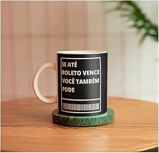 Caneca Presente Amigo Secreto Boleto Motivacional Engraçado Cor Preto
