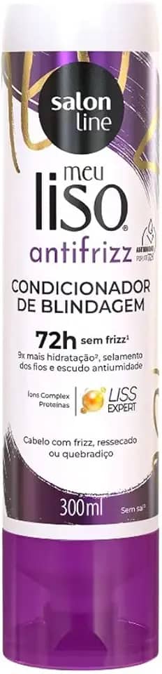 Salon Line, Condicionador, Meu Liso, Antifrizz, Vegano - Para Cabelos Lisos e Ondulados, 300ml