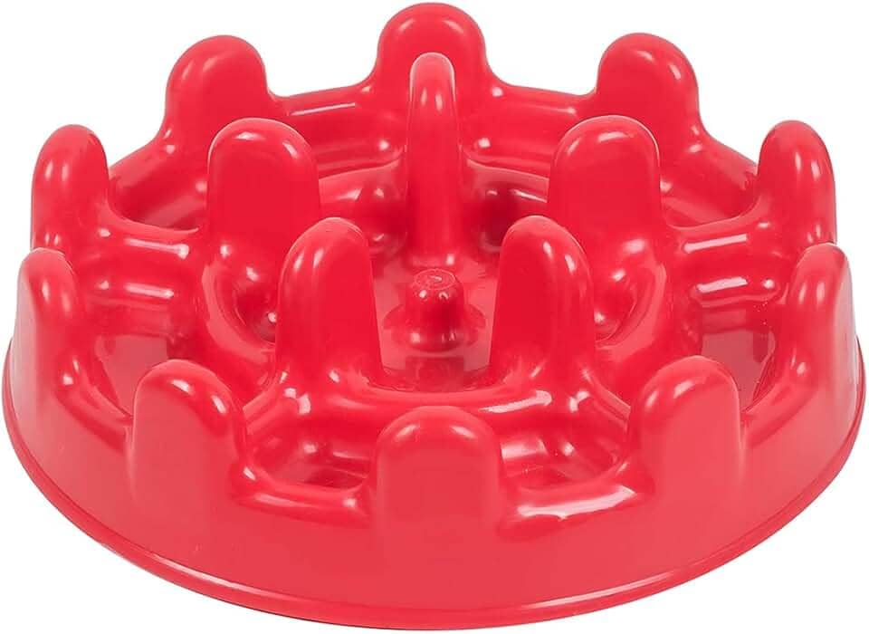 Comedouro Lento Funcional Mini Pet Fit Vermelho Pet Games para Gatos