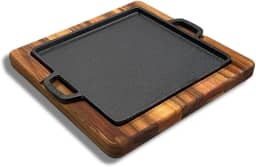 Brasa Store, Tábua De Churrasco e Porção Quadrada Com Chapa de Ferro Fundido