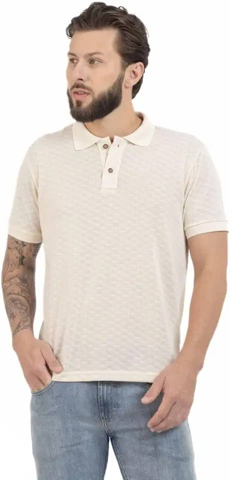 Camisa Polo Tipo Tricot Masculina Algodão Elegante Conforto Estilo
