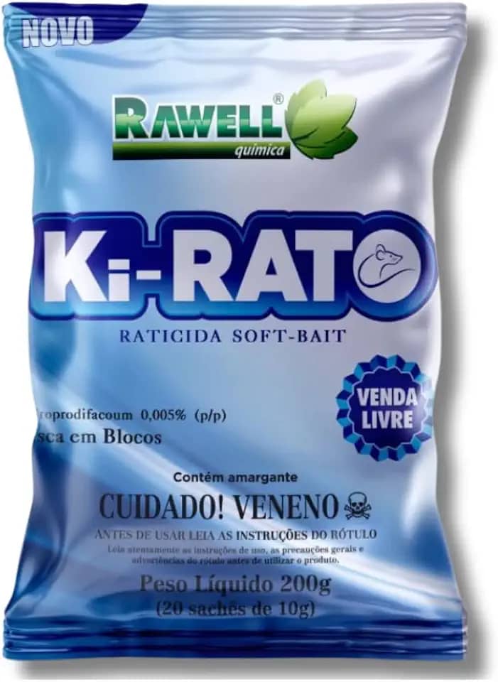 Raticida Soft Bait Isca Macia Ki-Rato 200gr com Atrativo