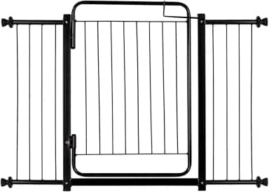 Grade 129/134 cm Portão Segurança Grade para Cachorros Pet Crianças (Preto)