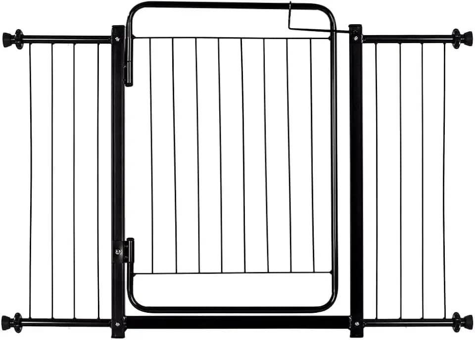 Grade 129/134 cm Portão Segurança Grade para Cachorros Pet Crianças (Preto)