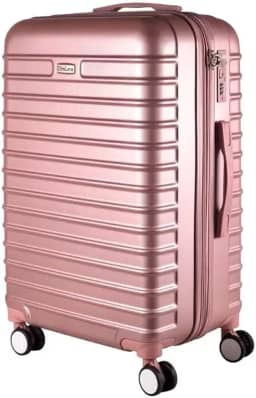 Mala Média 23KG Expansível ABS Ultra Leve Giratória Fan (Rose)