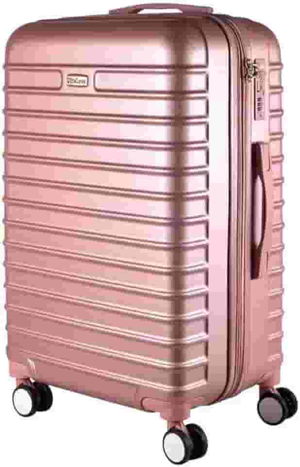 Mala Média 23KG Expansível ABS Ultra Leve Giratória Fan (Rose)