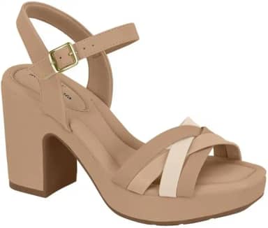 Sandália Feminina Salto Alto Conforto Meia Pata Modare