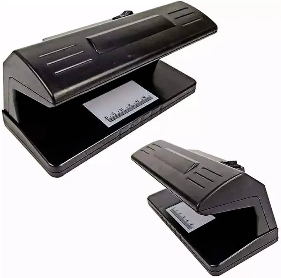Detector Dinheiro Nota Falsa Luz Negra UV Identifica Cedula Fraude