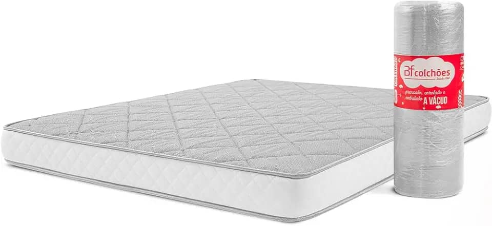 Colchão King de Espuma D33 a Vácuo 193x203cm BF Colchões