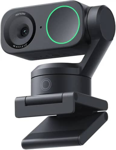 Insta360 Link 2 - Webcam PTZ 4K para PC/Mac, sensor de 1/5.1 cm, rastreamento de IA, HDR, microfone com cancelamento de ruído AI, controle de gestos para streaming, chamadas de vídeo, jogos, funciona