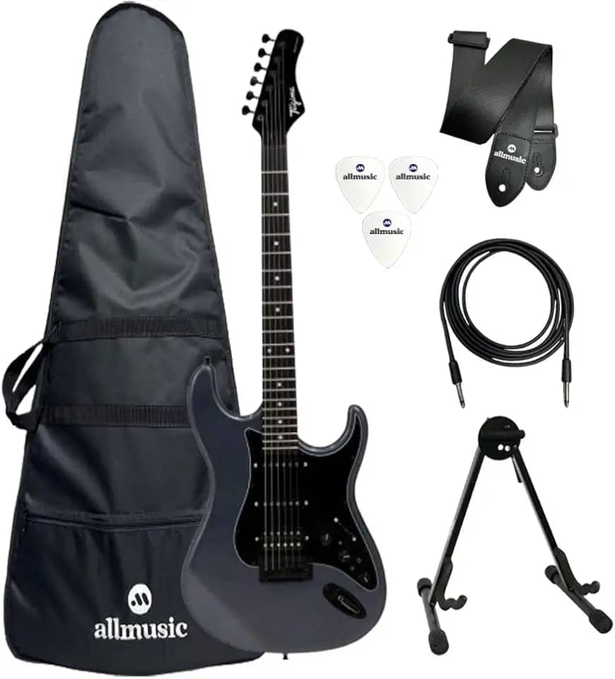 Kit Guitarra Tagima Sixmart Deep Silver + Capa Allmusic + Acessórios