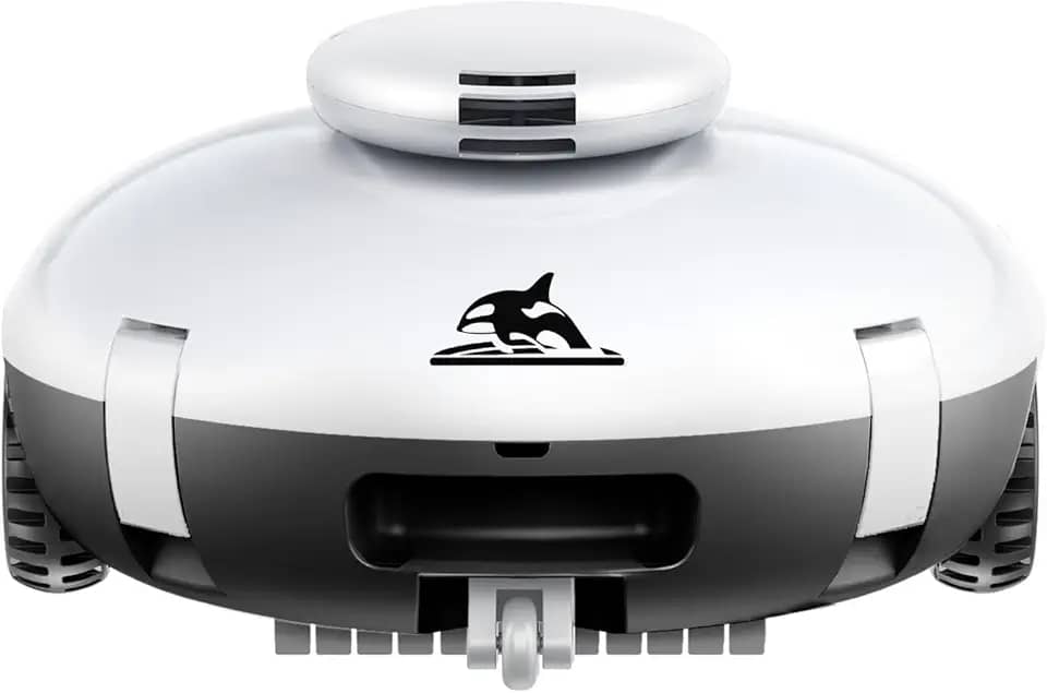 AQUVII Aspirador De Pó Robótico Sem Fio Para Piscinas 2025, Limpador Acima Do Solo/Enterradas - Bateria 7500 Mah, Leve, Autonomia 140 Minutos, Sucção Potente Fundo Plano