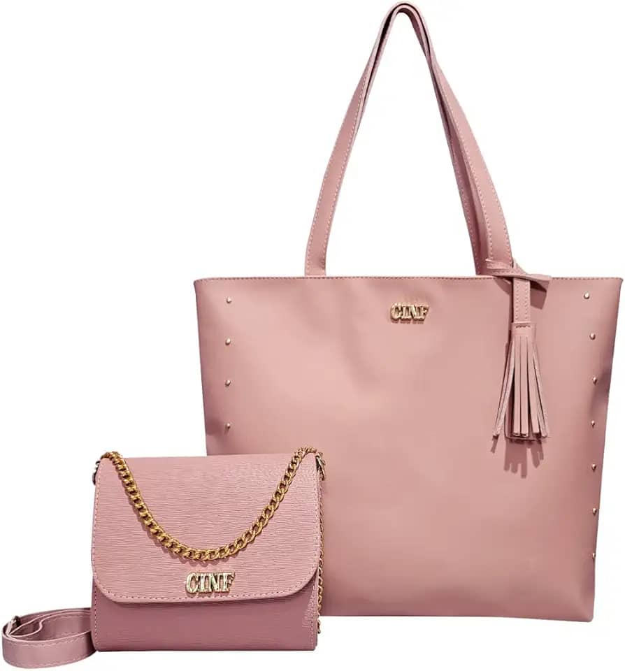 Bolsas Feminina Sacola Grande E Tira Colo Transversal Kit 2 Peças