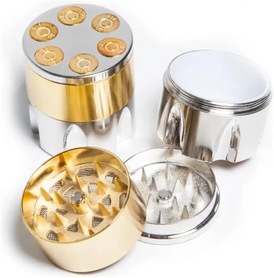 Dichavador Triturador De Metal 3 Partes Munição Bala Tambor